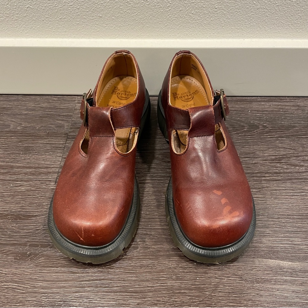 Vintage Made in England Doc Martens T Strap Mary Jane Platform Shoes UK 4 US 6.5